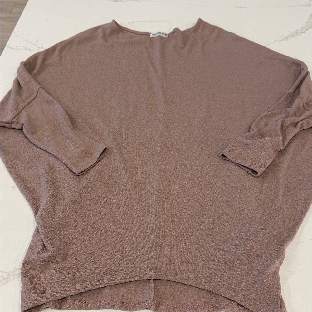 Casual Mauve Long Sleeve Top